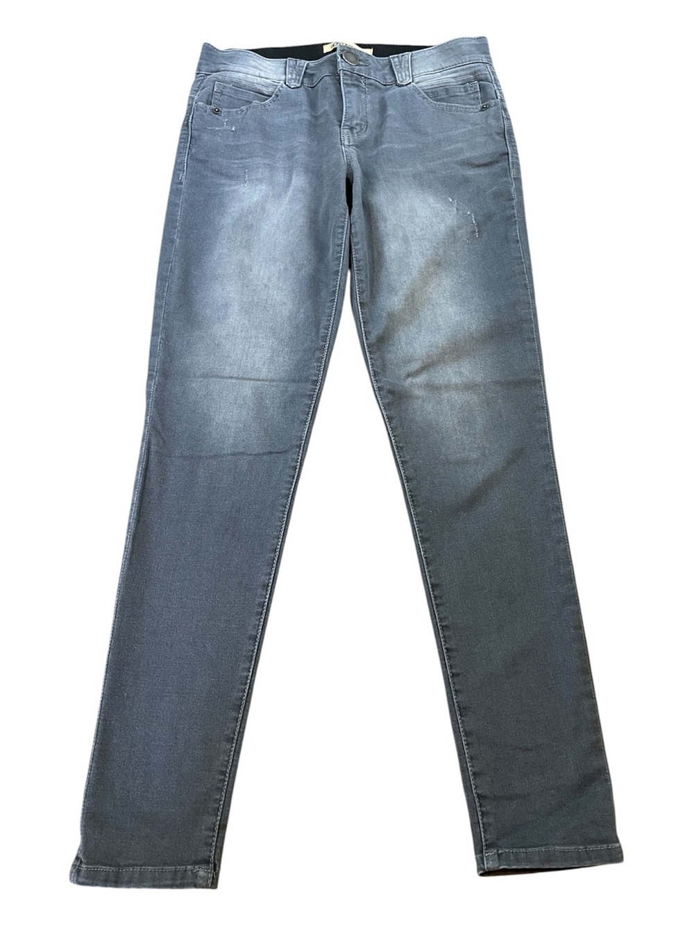 Democracy “Ab” Solution Gray Lightly Distressed Skinny Jeans. Size 6